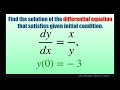 Differential Equations and Initial Conditions