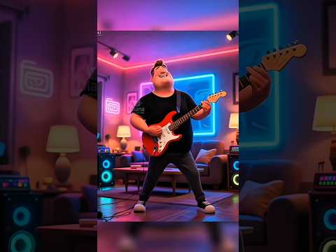 Don’t Mess with a Rockstar Dad 🎸 #pug #funny #puppy #pets #ai