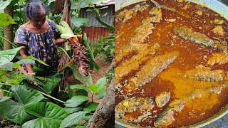 ভাদ্র মাসে অমাবস্যা তিথিতে দক্ষিণ ত্রিপুরার মানুষ যেভাবে বিষকচুর ঝোল রান্না করে খাই