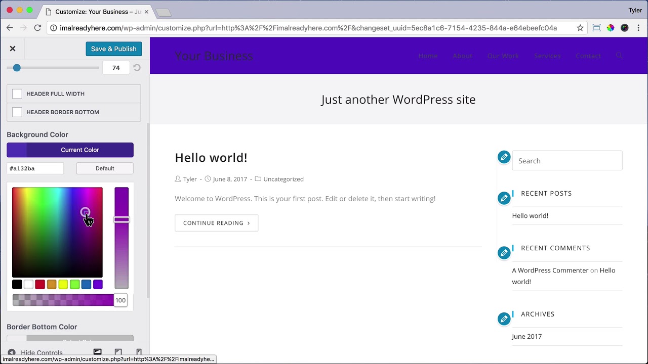 Create Your WordPress Navigation #13 - Tyler Moore