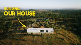 BUILDING OUR HOUSE - Installing Massive Fireplace, Roof Cap, Radiant Floor Heating & Outdoor Work