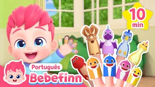 NOVO⭐ Família de Dedos✋| Todas as Versões👶🦈🦖 | + Completo | Bebefinn em Português - Canções Infantis