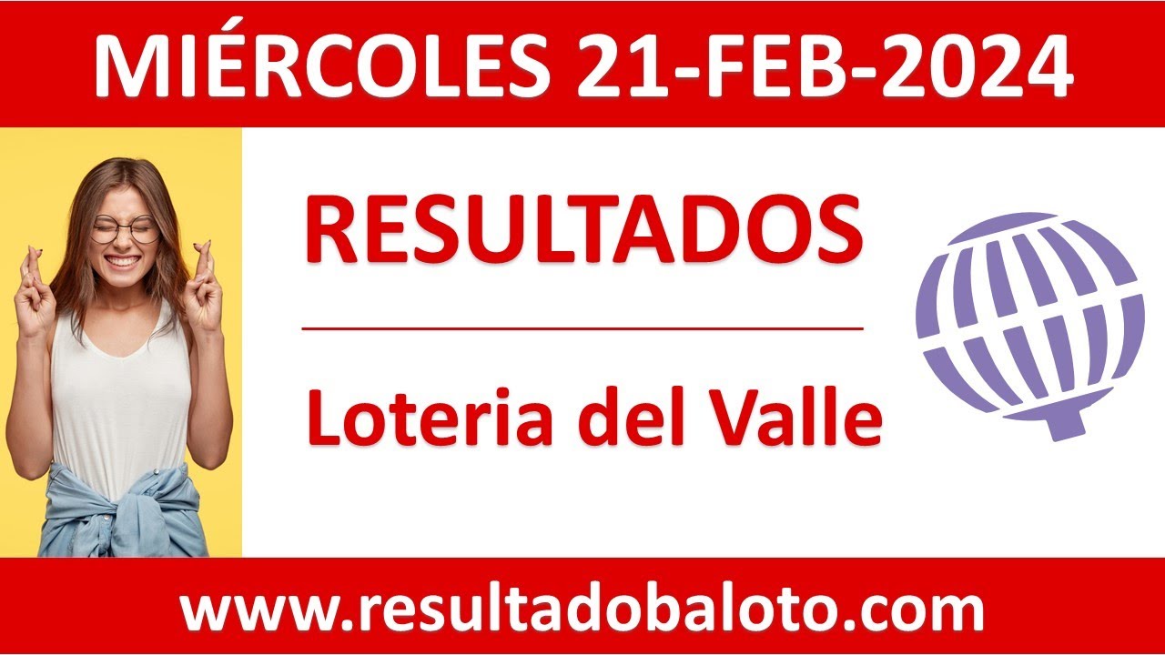 Lotería del Valle del Miércoles 21 de Febrero de 2024