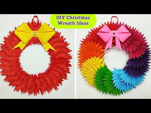 2 Paper Christmas Wreath Ideas ❄️ Paper Wreath for Christmas Decorations ❄️ Christmas Crafts 🎄🎅⛄