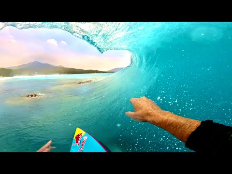 POV RAW SHALLOW REEF AND GLASSY WAVES !!