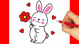 HOW TO DRAW A RABBIT EASY