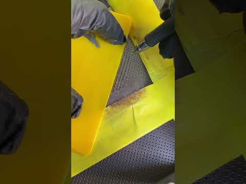 Perforated leather seat repair