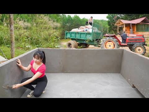 Building a Pigsty With Many Bricks And Cement - Truck Transport Bricks | Chuyen Bushcraft