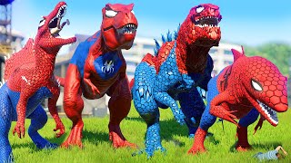 Con Khủng Long Bạo Chúa Siêu Nhân Nhện T-ReX đấu với Khủng Long Spider Man - khung log