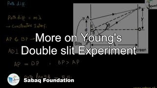 More on Young's Double slit Experiment