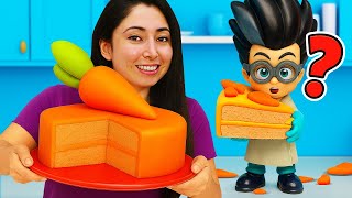 Talía hace el pastel de zanahoria más delicioso para los niños