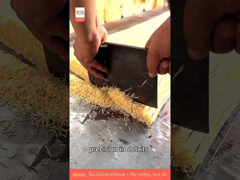SHARP BLADE 🔪 cuts hundreds of strands 🍜#crafts #skills #lifehack #shorts #craftsman #noodlemaking