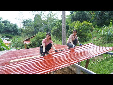 210 Day: Young Girl turns Wasteland into Vast Resort and Farm. BUILD LOG CABIN TIMELAPSE