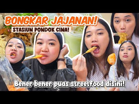 HASIL BERBURU JAJANAN DI STREETFOOD STASIUN PONDOK CINA DEPOK!! ADA YANG BUAT KESALAHAN NIH...