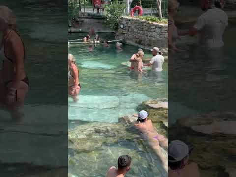 Magic Of The Pamukkale turkey Swimming Pool -Nice Day #pamukkale #cleopatra #pool