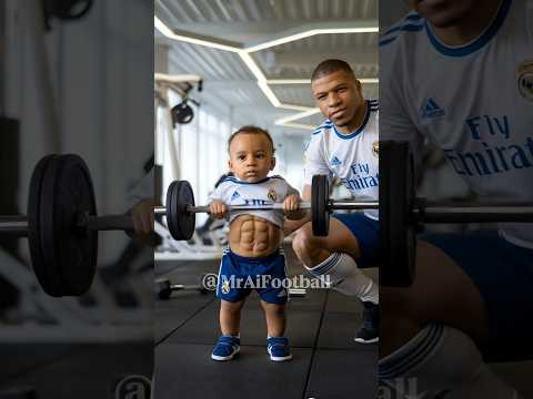 Mbappe and his Baby in the GYM 💪#football #mbappe #cr7