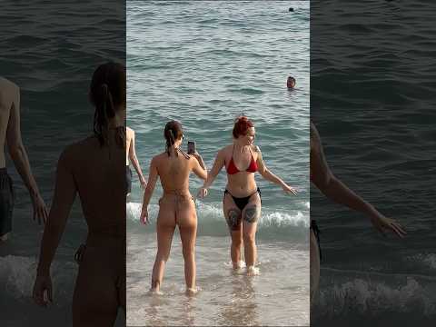🇦🇷Argentina Pinamar Beach Sand and Sea Hot Day🏖️ #beach #bikini