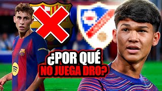 La TRISTE RAZÓN por la que DRO NO JUEGA ni un solo minuto con el Barça ¡TIENE QUE IRSE como Fermín!🤔
