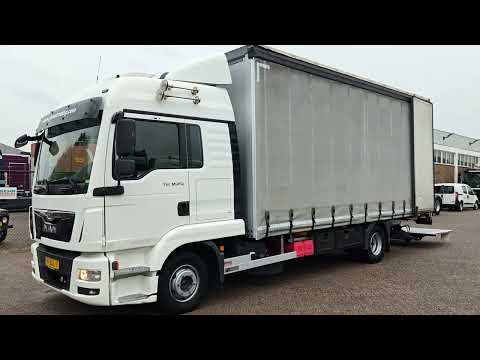 MAN TGL 12.250 4x2 Slaapcab Euro6B - StandAirco - Schuifzeilenbak 6.19m + Laadklep 1500KG - SMARTTacho V2 - 01/2026 APK | Vrachtwagens | Schuifzeil