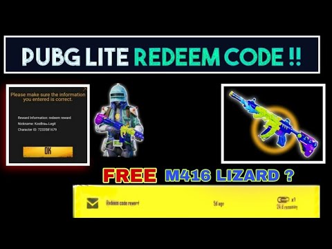 M416 Pubg Lite Redeem Code 10 2021