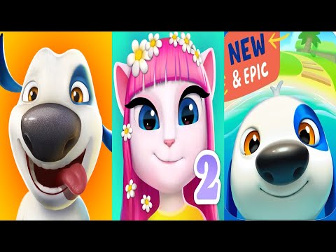 My Talking Hank islands vs My Talking Angela2 vs My Talking Hank old update |Angela2 Dance Ep4196