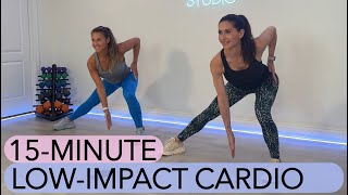 15-MINUTE LOW-IMPACT CARDIO / NO JUMPING, CALORIE-CRUSHING, FAT BURNING WORKOUT / INTERVAL TRAINING