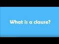 Understanding Clauses