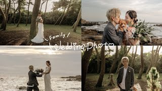 家族3人でウェディングフォトを撮ってもらいました🤍