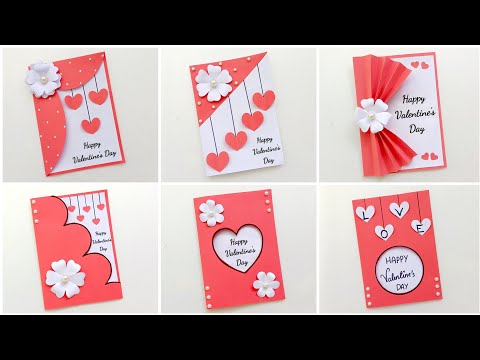 6 Easy And Beautiful Valentine's Day Card / how to make valentine day card / happy valentineday gift