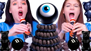 ASMR Eating Only Black Food Challenge 🖤🍴🍳🏴! Best Compilation