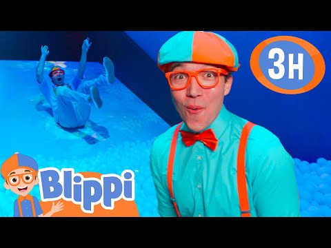 Blippi's Ballpit SUPER Slide! |  Blippi and Meekah Best Friend Adventures | Educational Videos