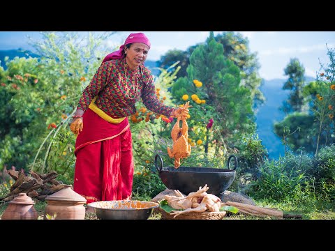 Chicken Fry | घरमा आएका पाहुनालाई सिँगै कुखुरा पकाएर खुवाए | Whole Chicken fry | KanchhiKitchen