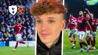 TOTTENHAM 1-2 WEST HAM. Spurs CONCEDE A LATE GOAL And LOSE AGAIN. 