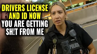 Female Officer Gets Owned and Dismissed *ID Refusal* Intimidation Tactics Fail. 1st Amendment Audit