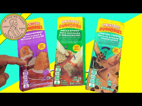 Lunchables Dunkables Chicken Poppers - Mozza Sticks & Pretzel Twists Food Review