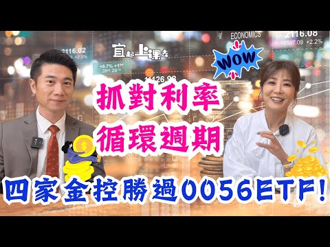 【自由女神邱沁宜】月月配ETF出問題？！抓對利率循環週期，四家金控報酬率勝過0056ETF!降息循環銀行股陷入空頭？Ft.陳威良