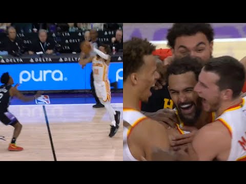 Trae Young INSANE HALF COURT GAME WINNER BUZZER BEATER vs Jazz 😱😱