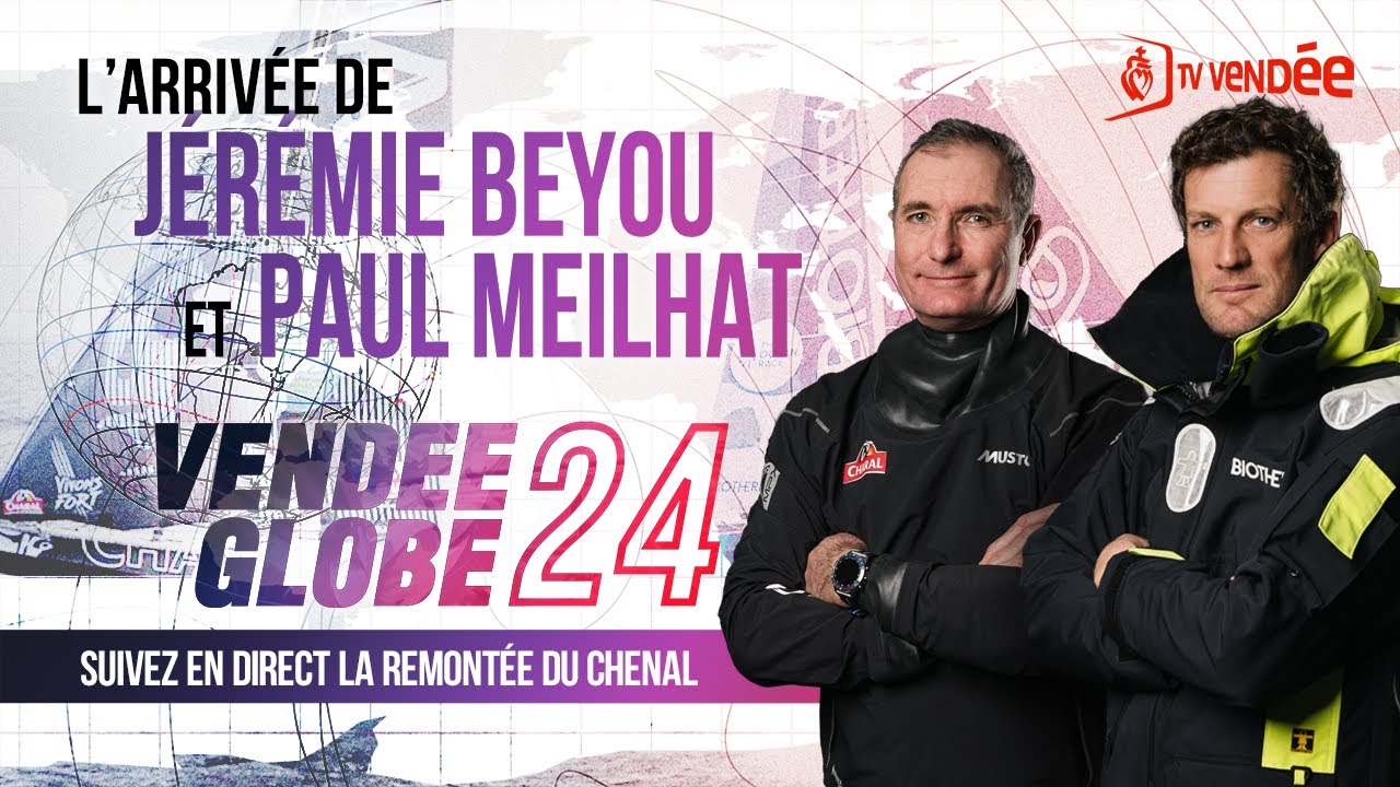 Jérémie Beyou 4° e Paul Meilhat 5° risalgono il canale nel Vendée Globe 2024