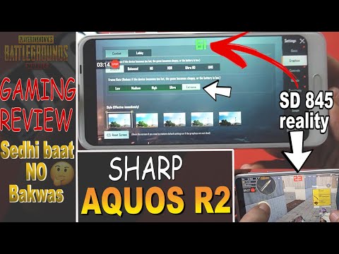 (URDU) Aqous r2 PUBG Review -Sharp Aquos R2  lag, competitive, heating issues,With 100% working FPS Counter