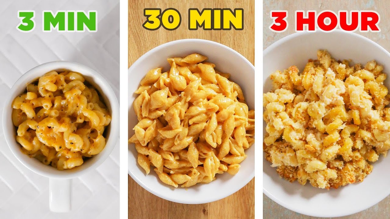 3-Minute Vs. 30-Minute Vs. 3-Hour Mac N' Cheese