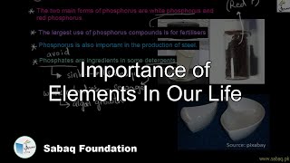 Importance of Elements In Our Life