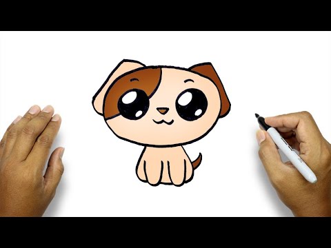 How To Draw A Cute Puppy Easy | Cute Dog Drawing