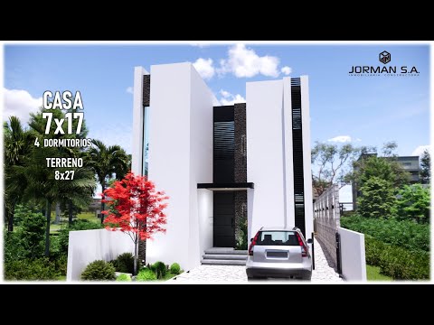 Simple House Design with 3 Bedrooms | 7x17m 2 Storey