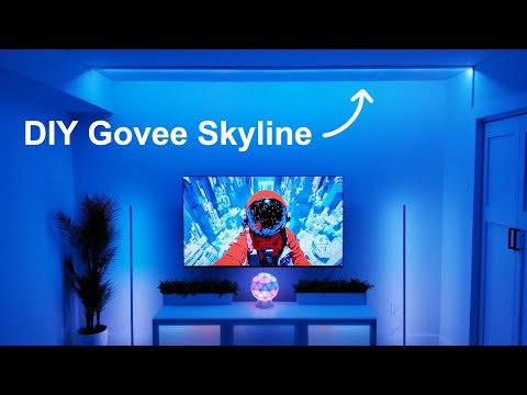 DIY Govee Skyline - EASY Unique Lighting to Your Room! Gaming Room Setup