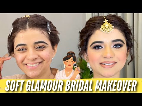 SOFT GLAMOUR BRIDAL MAKEOVER  by @Sakshi Gupta Makeup Studio & Academy in simple steps |✨