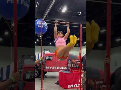DORA pull-up RECORD! How do you say “pull-up” in Spanish? 🤔 #dominicandora #dora #pullups #marines