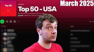 Top 50 Songs USA (March 2025) Reaction/Review