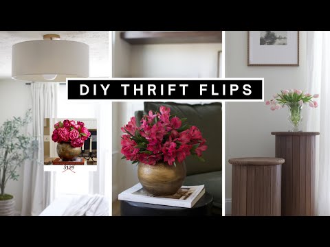 DIY HOME DECOR + FURNITURE THRIFT FLIPS BECAUSE WHO CAN AFFORD POTTERY BARN?!