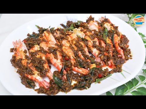 Steamed Prawns with Kam Heong Sauce