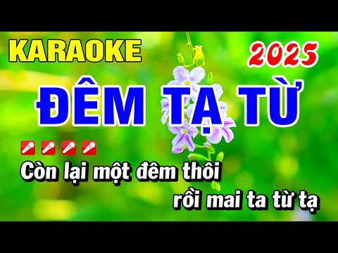 Karaoke Đêm Tâm Sự Tone Nam Nhạc Sống Dể Hát 2025 | Hoài Phong Organ